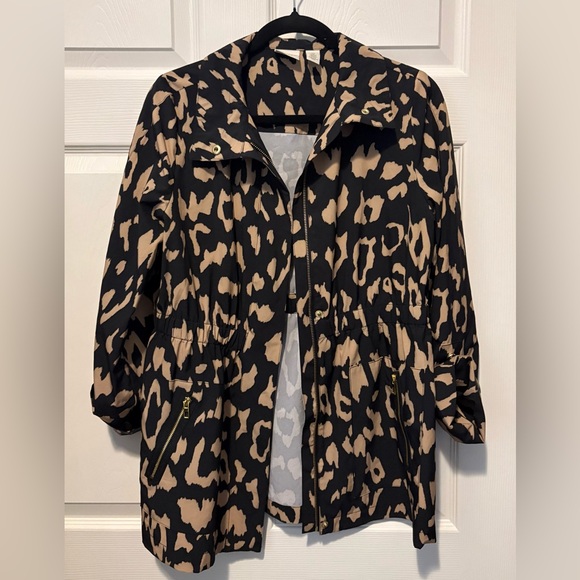 Chico's Black and Tan Animal Print Jacket - Picture 4 of 5